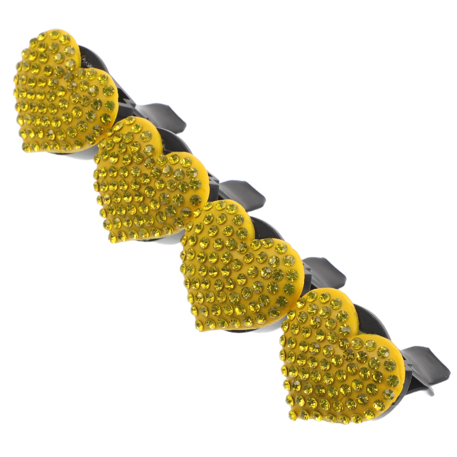 

4 Pcs Car Aromatherapy Clips Rhinestones Heart Shaped Vent Diffuser Stylish Easy Installation Fresh Scent Car Accessories Air