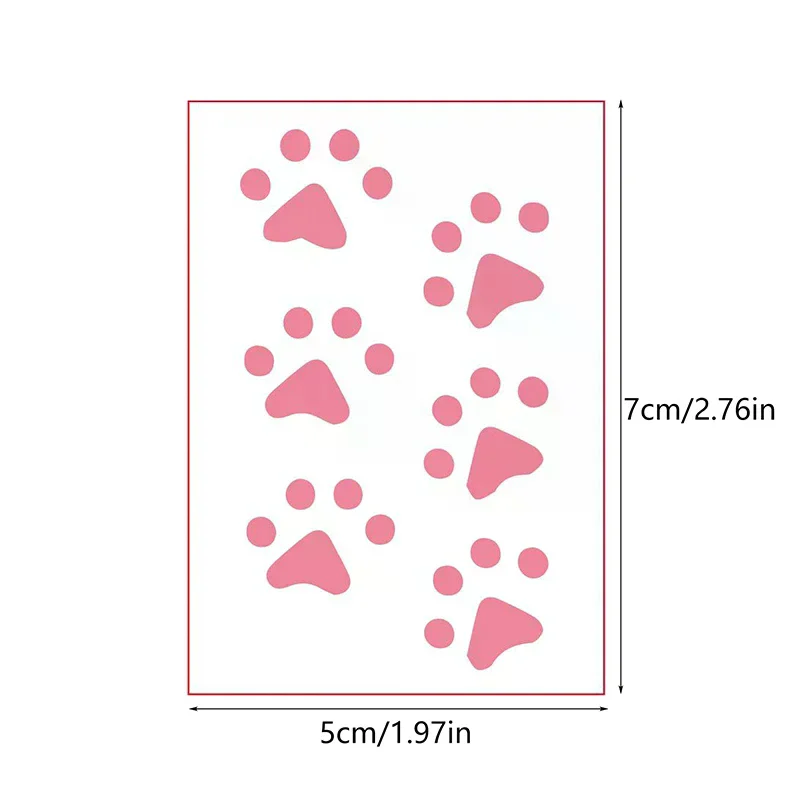 Animal Footprints Cute Cat Paw Waterproof Temporary Tattoo Men And Women Paw Prints Temporary Tattoo Sticker Sleeve Tattoo