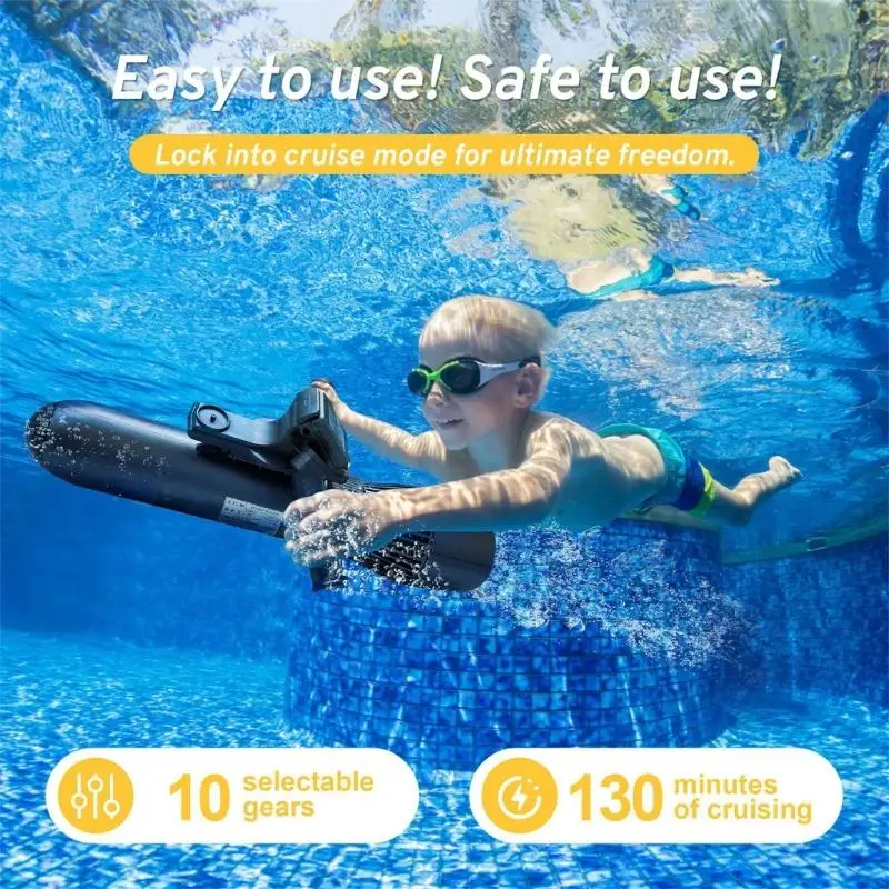 652F PVC Diving Boosters Handlebars Diving Scooter Handle Enhanced Stability