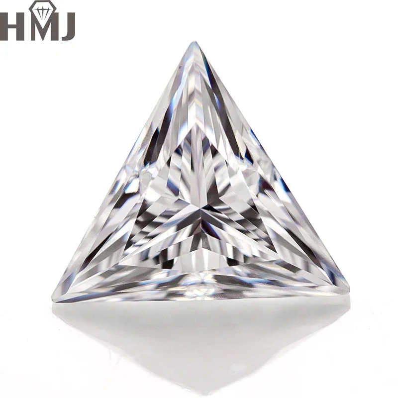 

(Never Fade)Natural Champagne /Green /Blue Color GRA Certificate Loose Moissanite Stones Triangle Cut Charms for Jewelry Making