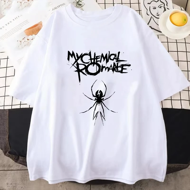 2025 بلدي الكيميائية الرومانسية للحلو الانتقام تيز موضة تي شيرت بلايز الصيف قصيرة الأكمام الركض قميص الهيب هوب قميص فضفاض #2