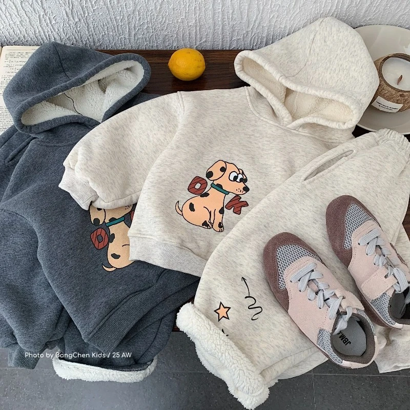 

Girls Velvet Clothes Sets 2025 Winter Autumn Hoodies+ Pant 2pcs Suits for Kids Children's Clothing Sets Toddler Casual Outfits