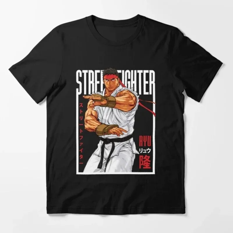 Japanese Anime Street Fighter Sagat T Shirt Muay Thai Gaming Hadouken Manga Cartoon Graphic Tshirts Sumemr Camisa Short-sleev