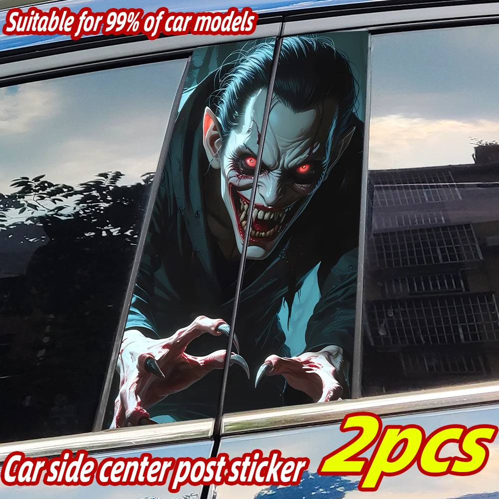 

Horror Design Car Stickers Halloween Auto B-pillar Car Center Column Decor Cover Scratches Waterproof Vinyl Decals Accessorie