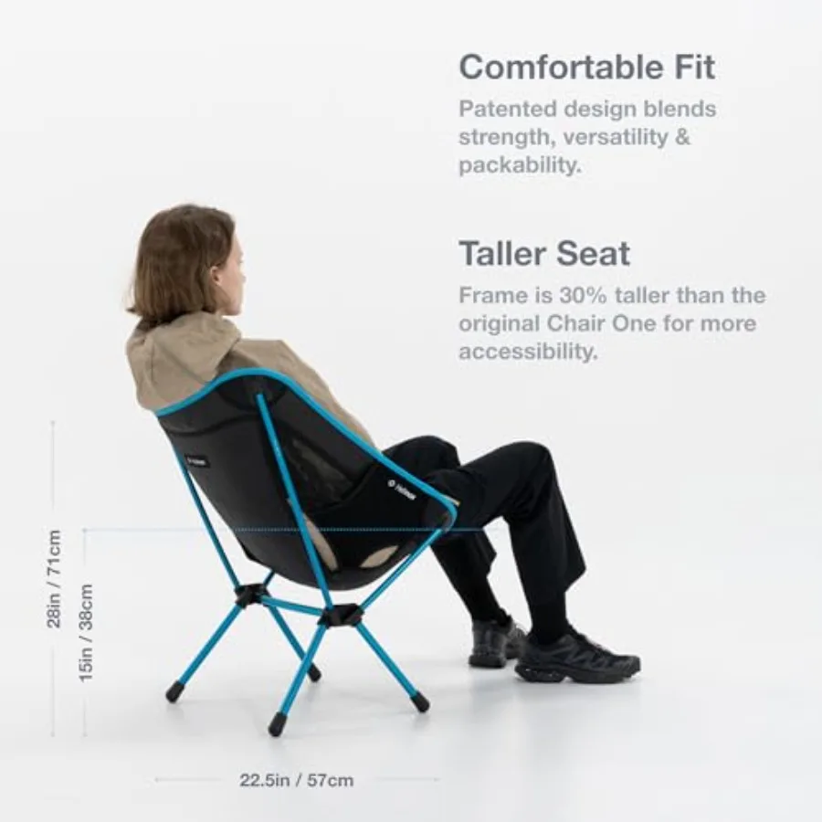 High-Performance Camping Chair for Outdoor Adventures, Lightweight Compact Collapsible Design, Heritage Multi Block Color, Dura