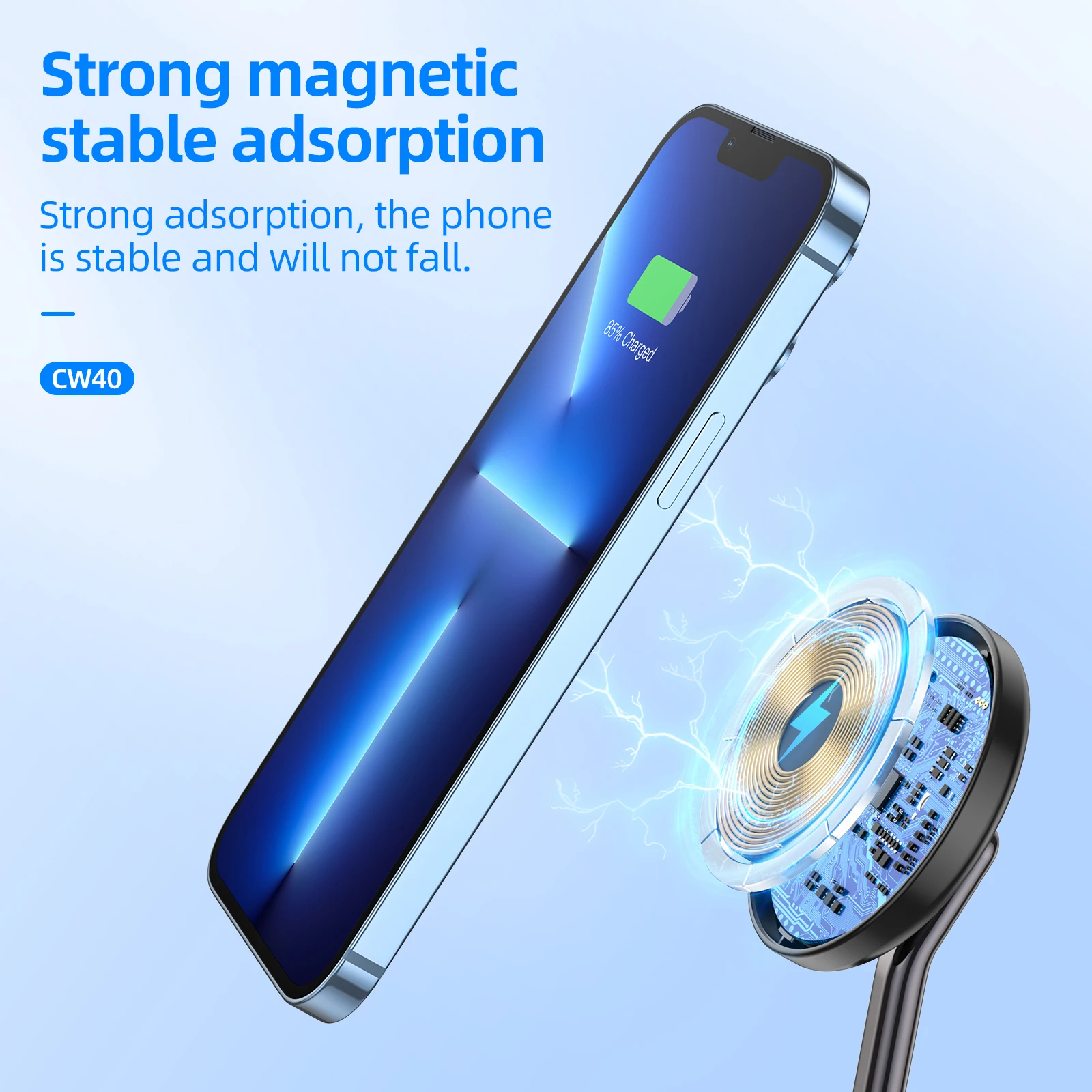 HOCO 3 in 1 Magnetic Wireless Charging Phone Holder For iPhone 14 13 Pro Max Wireless Charge Dock Station For Airpods Watch 1-7 view 3