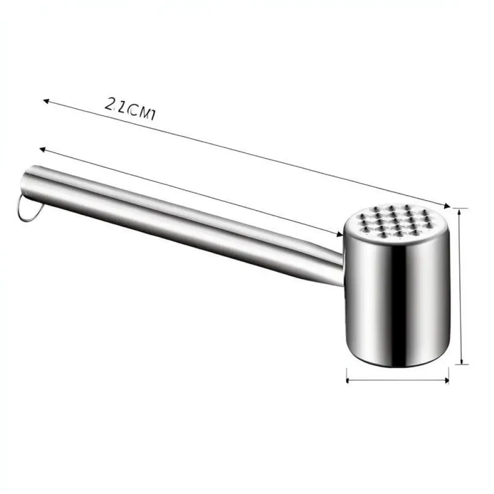 Stainless Steel Meat Tenderizer Hammer Double Sided Mallet For Steak Pork Chicken Kitchen Tool Heavy Duty Cooking Pounder