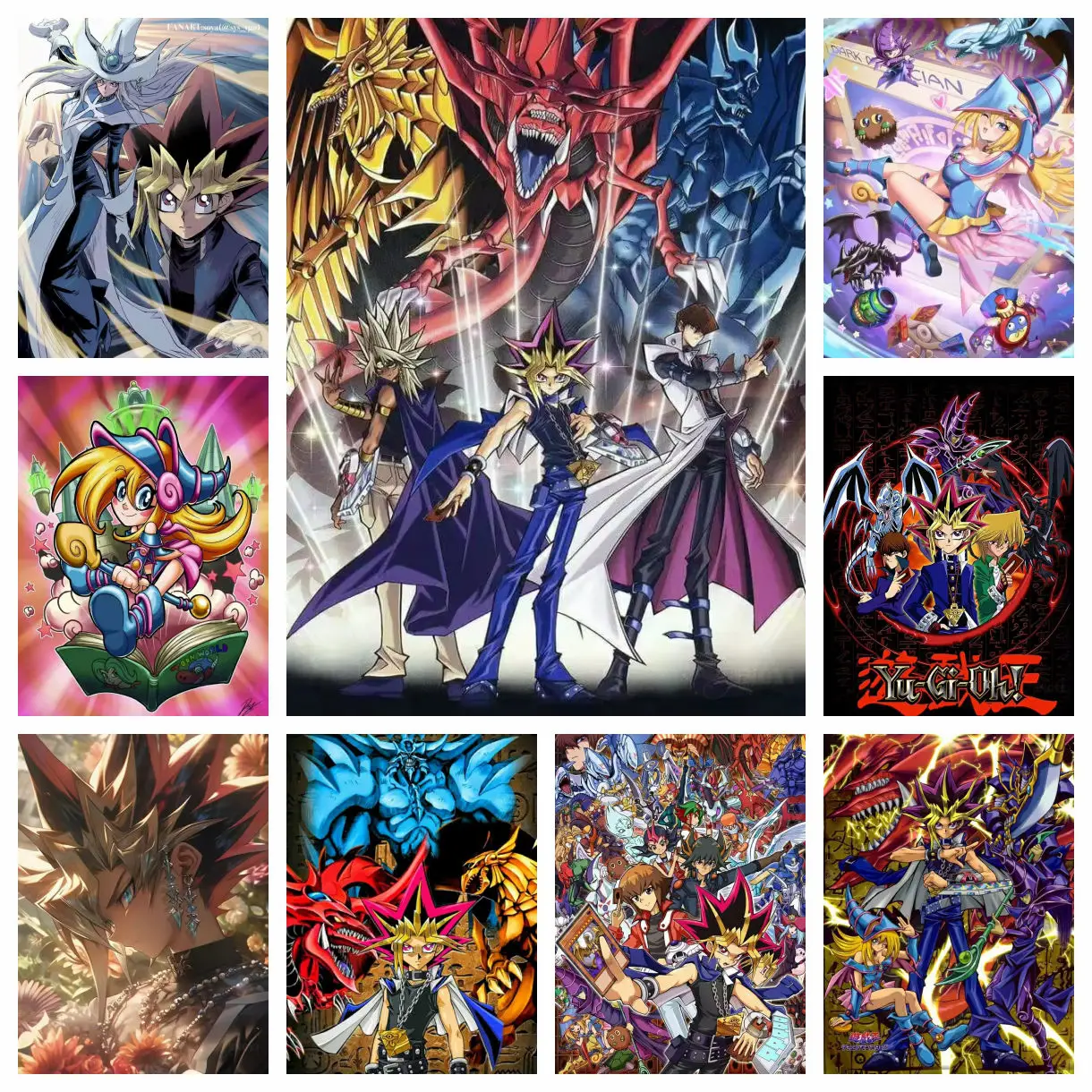 

Yu-Gi-Oh DIY Алмазная мозаика Картина Дуэль Монстры Вышивка крестиком Картина Настенная художественная дрель Стразы Головоломка Декор комнаты