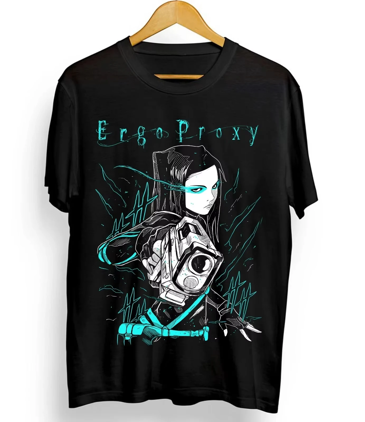 Summer Hot Sale Ergo Proxy T-shirt Re-l Mayer Anime Manga Girl Kawaii Funny Gift Shirt Men's Round Neck T-shirt