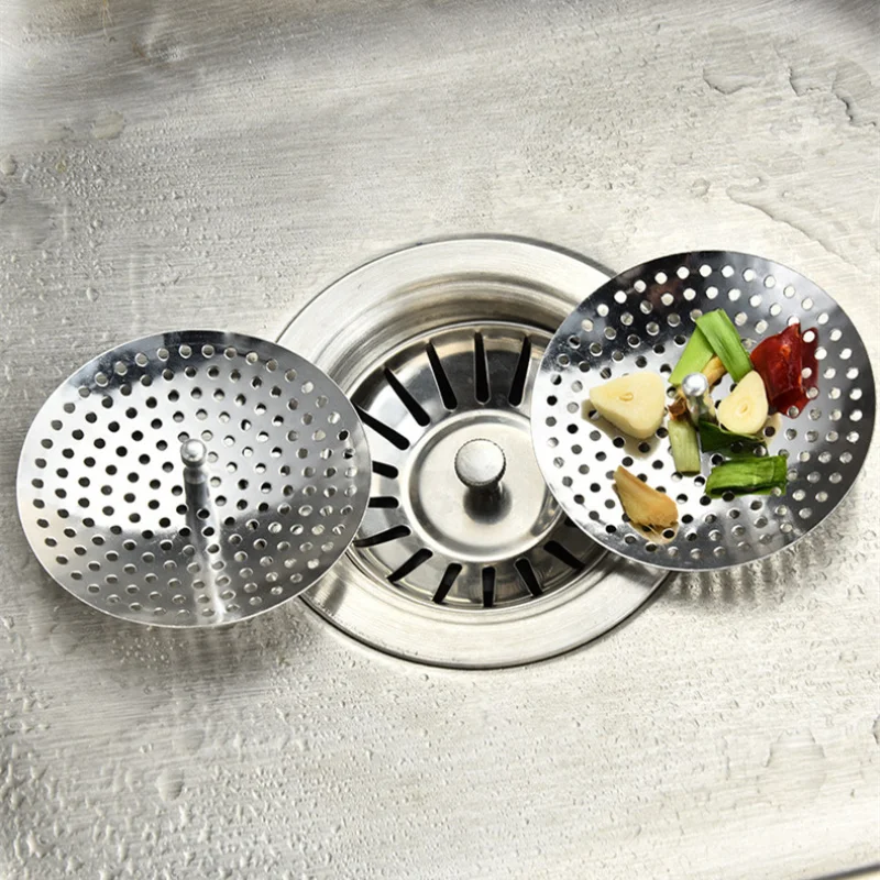 Sink Filter Stainless Steel Mesh Leak Floor Drain Bathtub Hair Catcher Anti-clog Slag Strainer for Kitchen Bathroom Accessories