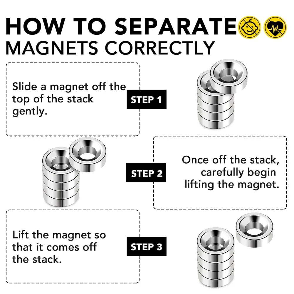 Powerful Magnets Neodymium Magnet Round Strong Magnets with Hole NdfeB Permanent Magnetic Imanes DIY Refrigerator Magnet