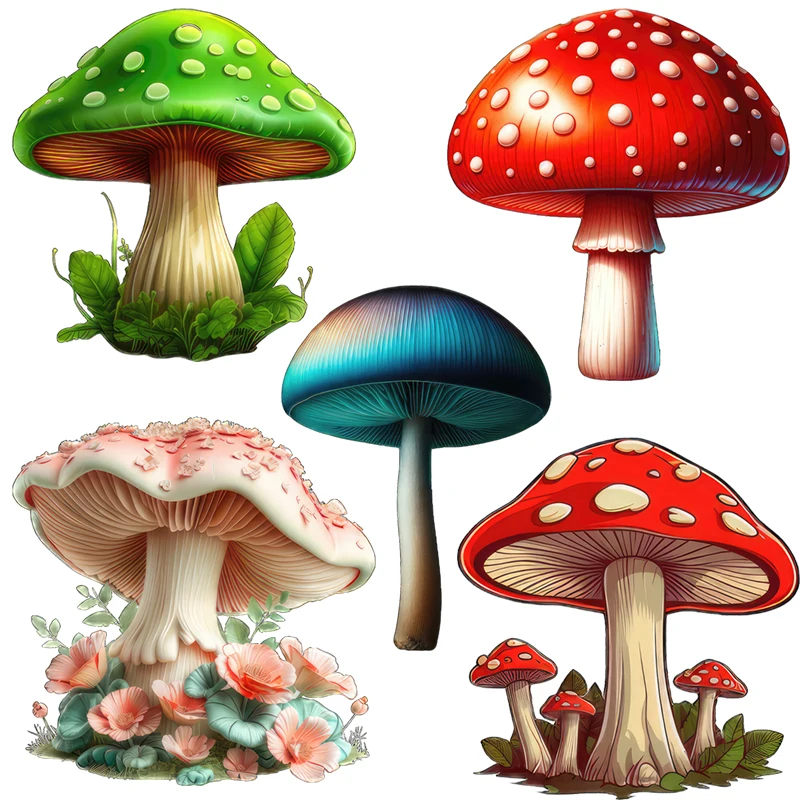 Three Ratels QCF369 Beautiful colored mushroom wall stickers for home decoration Personalized car stickers