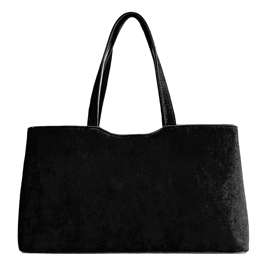 LEFTSIDE Women Korean Fashion Small Faux Suede Soft Handbags and Purses 2024 Winter New Trend Y2K Tote Bag Lady Shoulder Bag