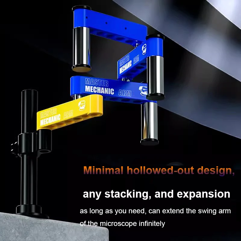 MECHANIC M3/M2 Microscope Swing Arm 360 ° Movable Universal Metal Bracket Aluminum Alloy Telescopic Folding Column Bracket