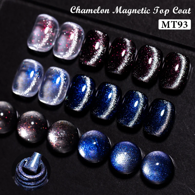 2 IN 1 Chamelon Magnetic Top Coat Gel Nail Polish Semi Permanent Soak Off UV Gel Varnish Can Be Chamelon Magnetic Gel Polish DIY