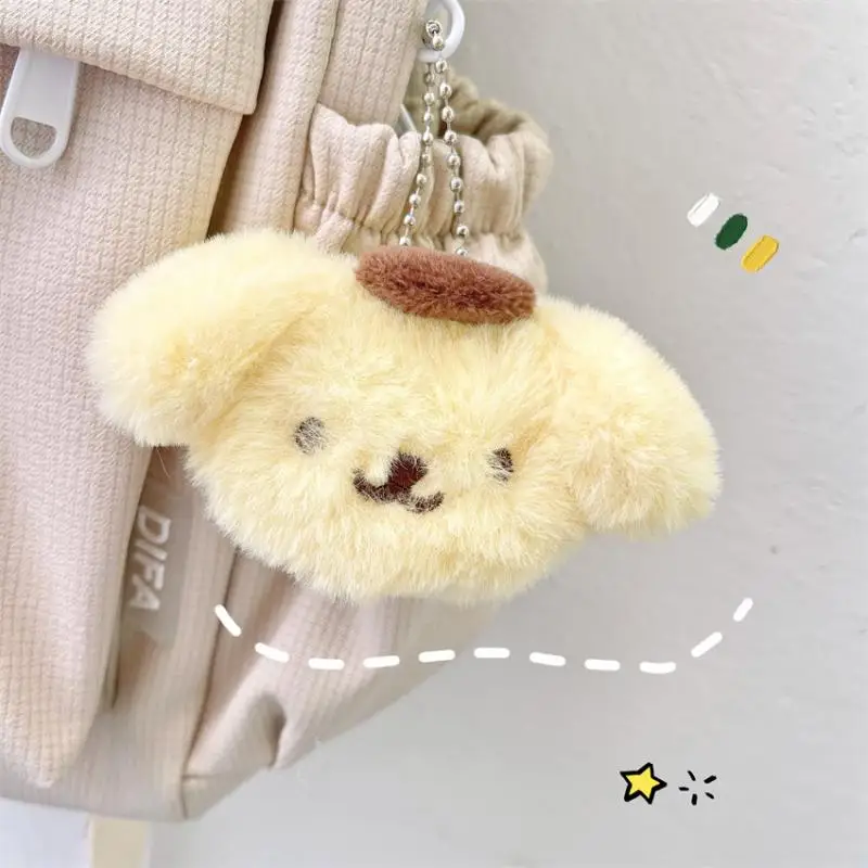 Sanrio chaveiro de pelúcia bolsa saco olá kitty boneca chaveiro anime mochila de pelúcia pingente melodia cinnamoroll bonito carteira brinquedo da menina