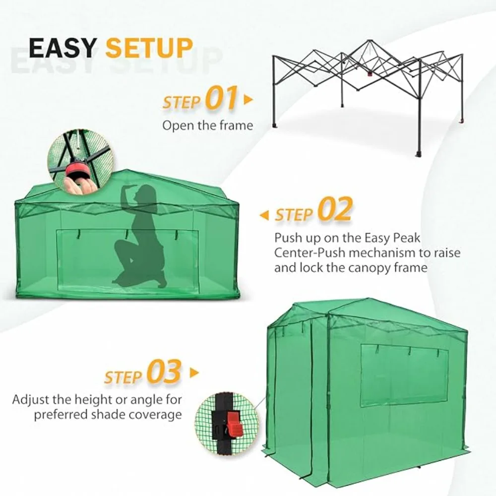 Serre de Jardin Portable 8x6, Niket Extérieur