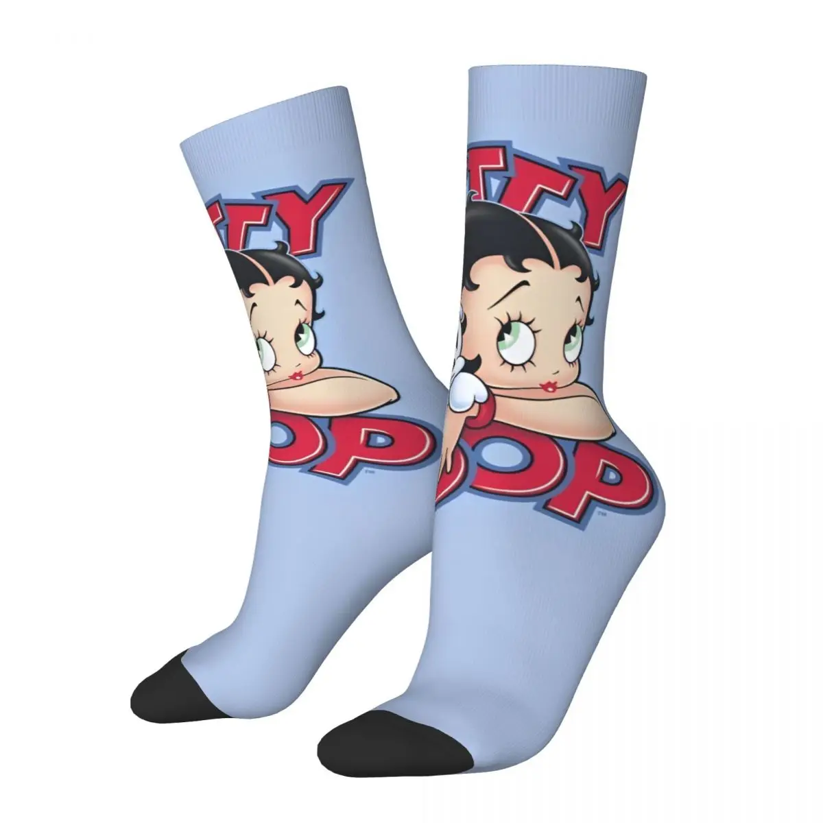 Mrs Boop-Chaussettes Antidérapantes pour Homme et Adulte, Bas de Haute Qualité avec Image de Chien, pour Skateboard d'Hiver, Cadeau d'Urgence