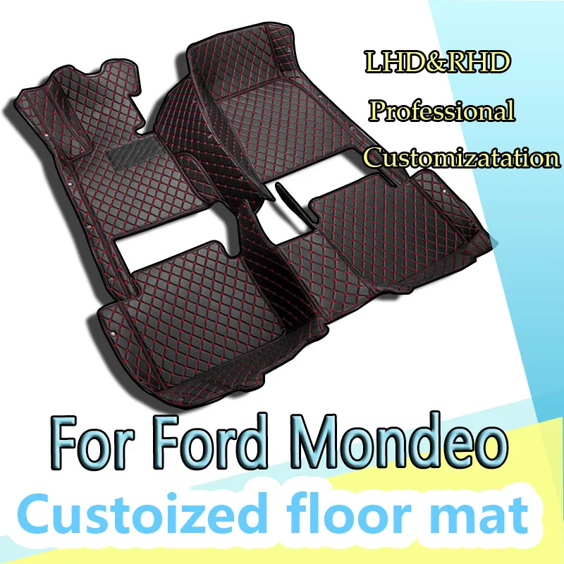 Car Floor Mats For Ford Mondeo Fusion Mk V 4 2017~2021 Anti-dirt Pads Rug Waterproof Floor Mats Reduces Friction Car Accessories