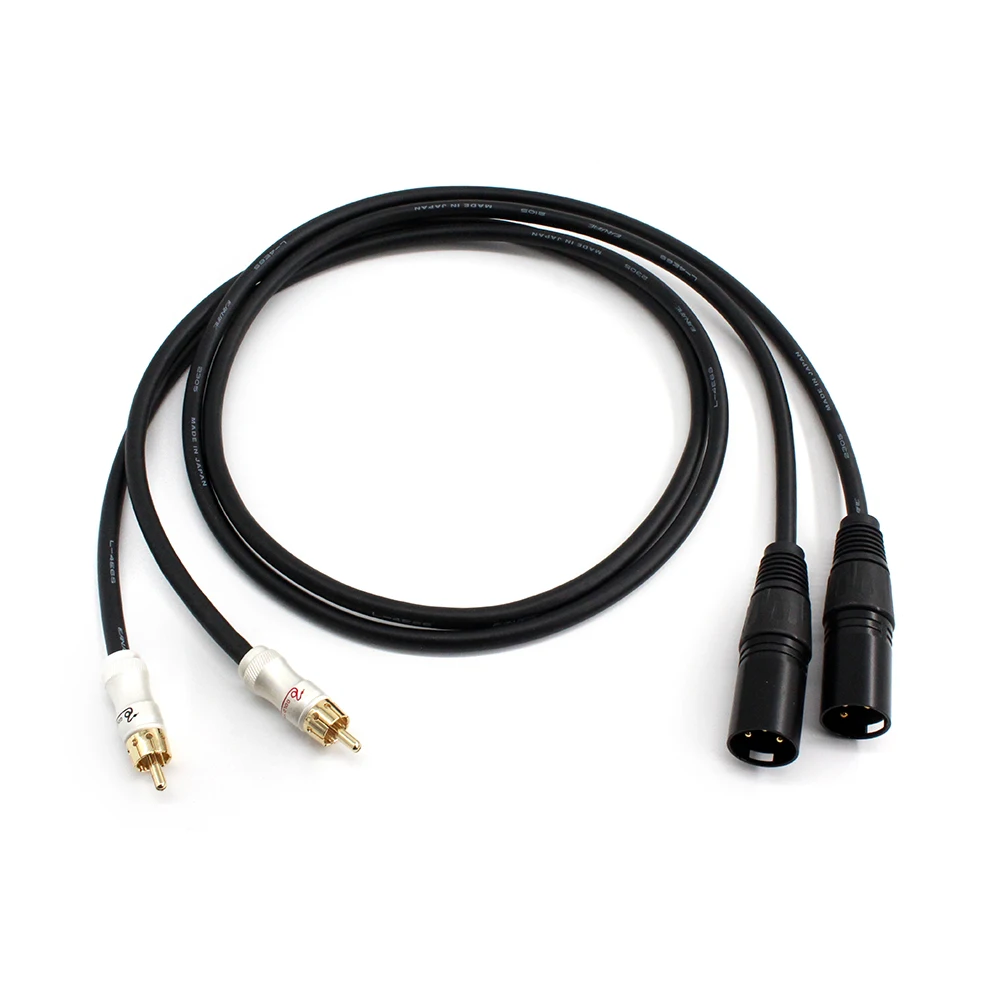 プロオーディオ RCA - XLR アダプターコード - 厚壁 RCA & Canare L-4E6S シールド付き、金メッキ ​ ​