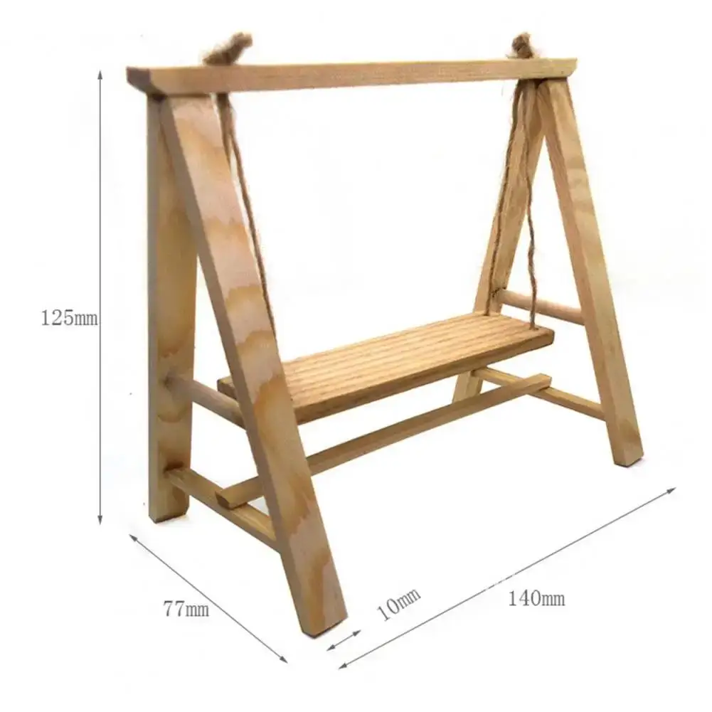 1/12 دمية صغيرة البستنة رائعة سوينغ لعبة مجسمة مشهد الحياة ديكور هدية