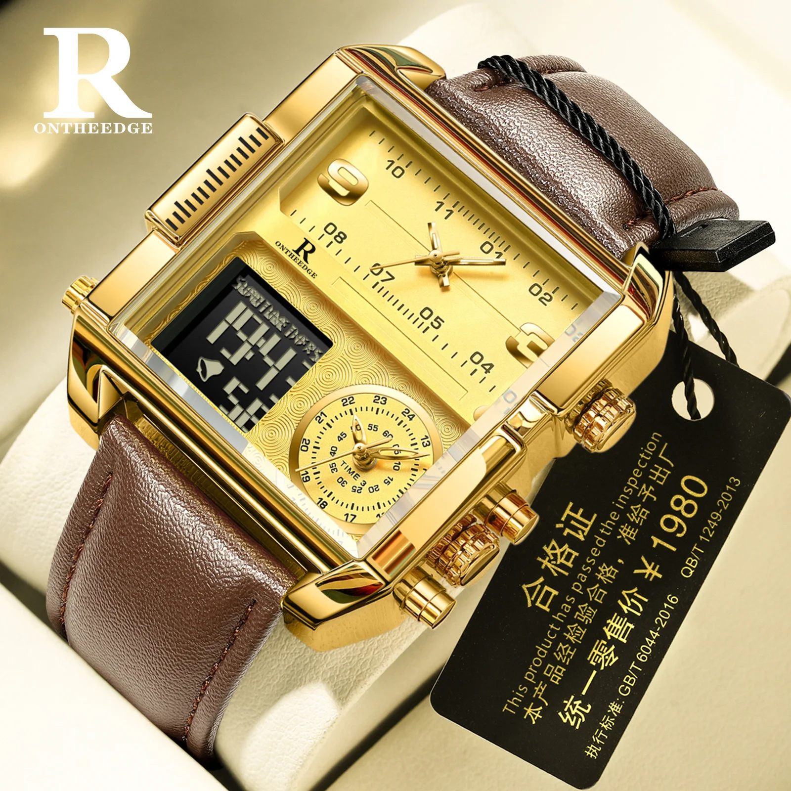 Foreign trade hot-selling South East Asia style new men's high-end electronic watch double display watch men's name brand