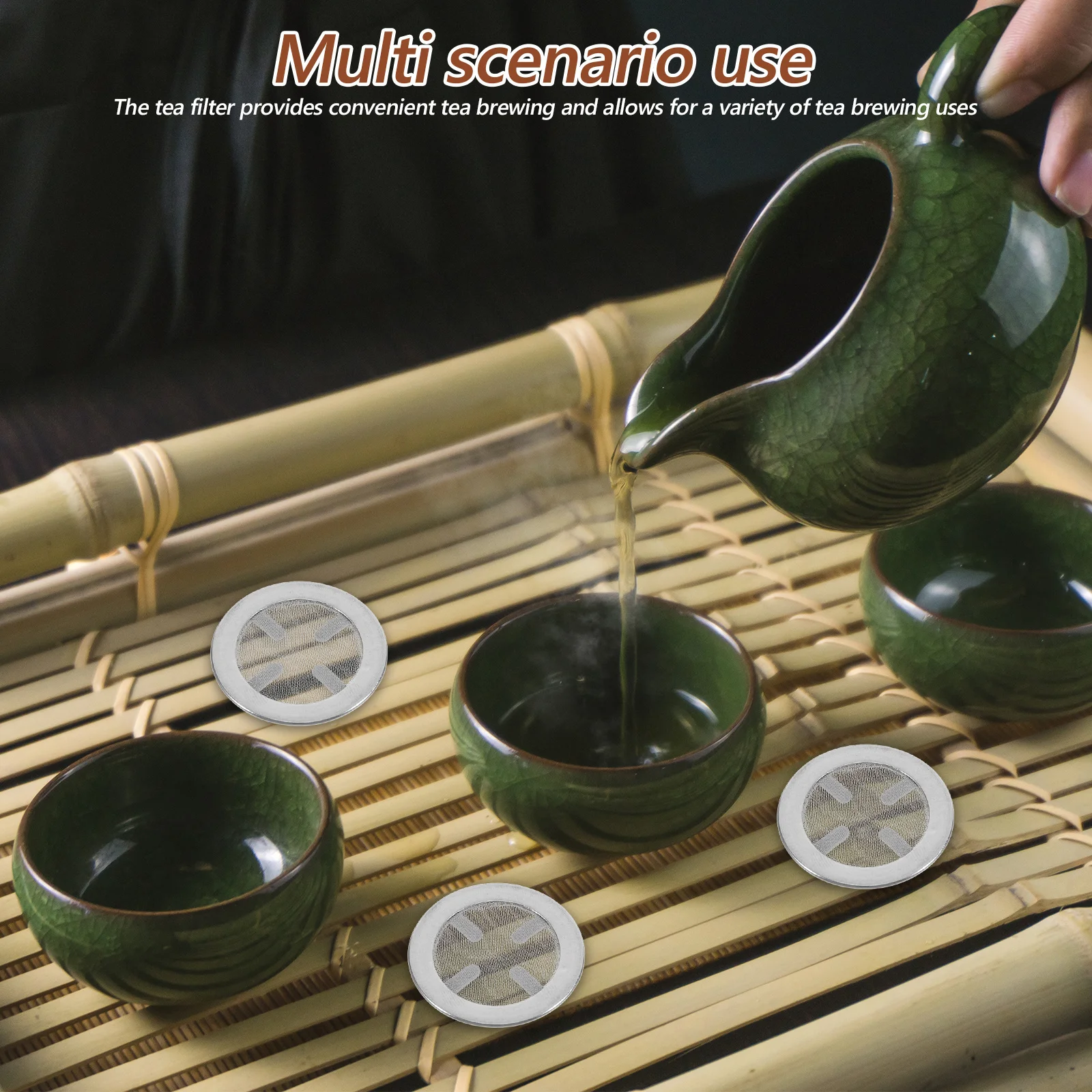 

10Pcs Stainless Steel Tea Strainer Insert Mesh Filter Small Size Portable Tea Pot Accessories Infuser Teapot Infusers