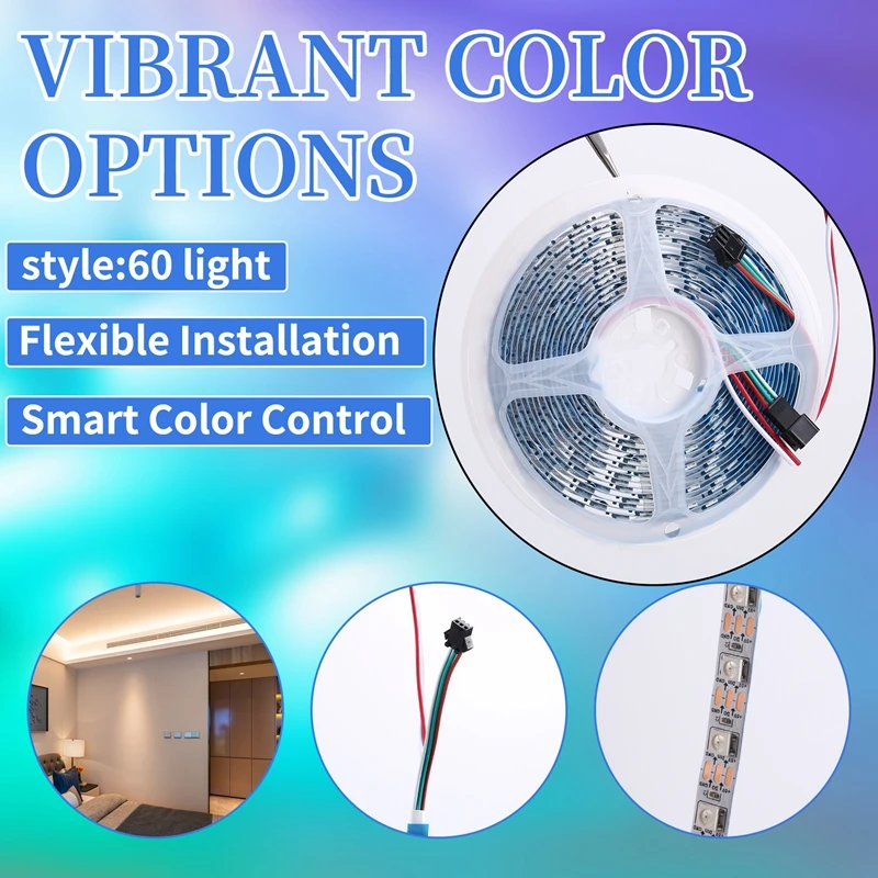 LED Magic Light With Full Color Color Soft LED Light Atmosphere Decorative Light 60 Light