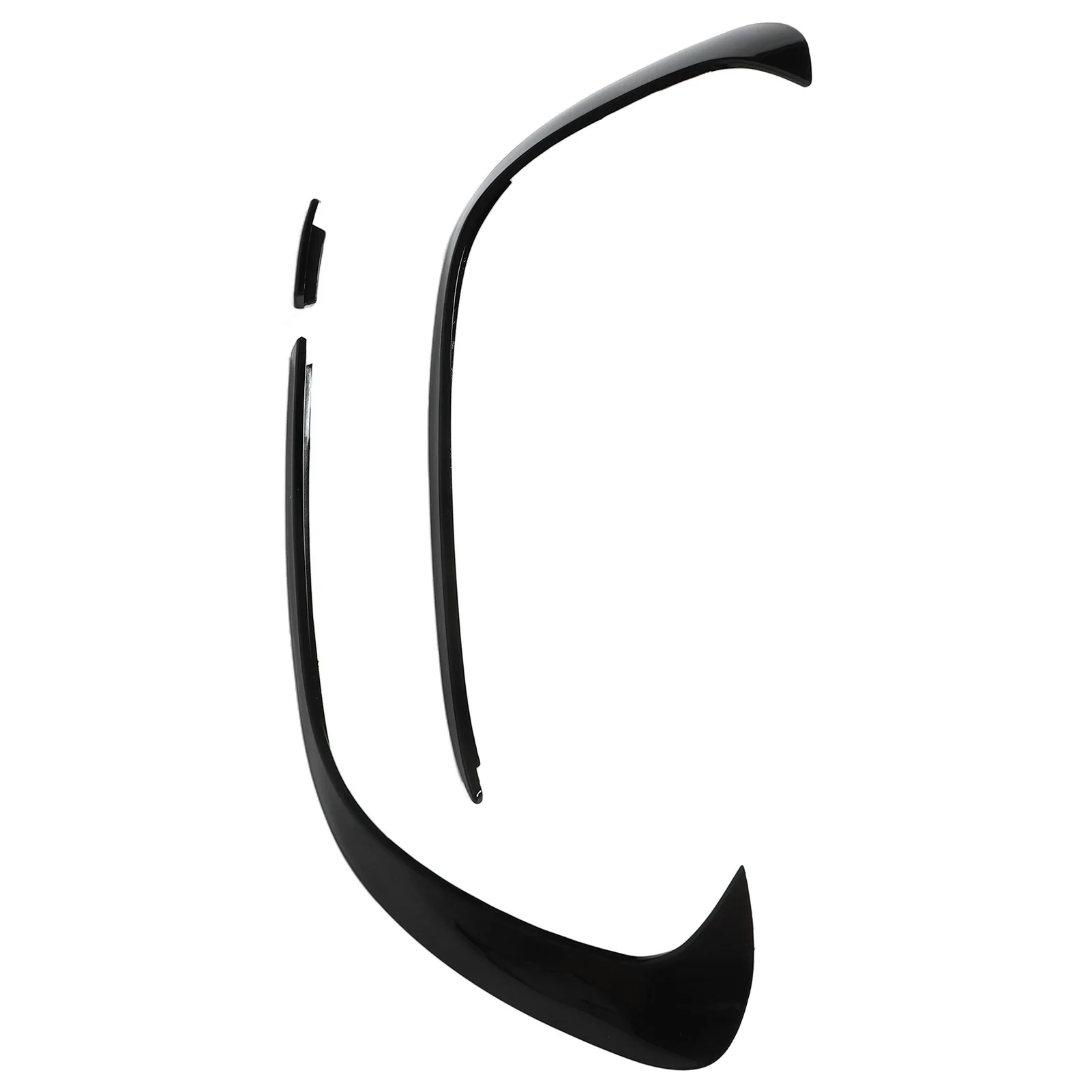 3pcs Glossy Black Front Bumper Spoiler Splitter Trim Replacement for Mercedes‑Benz A‑Class W176 AMG‑Line A45 2015‑2018
