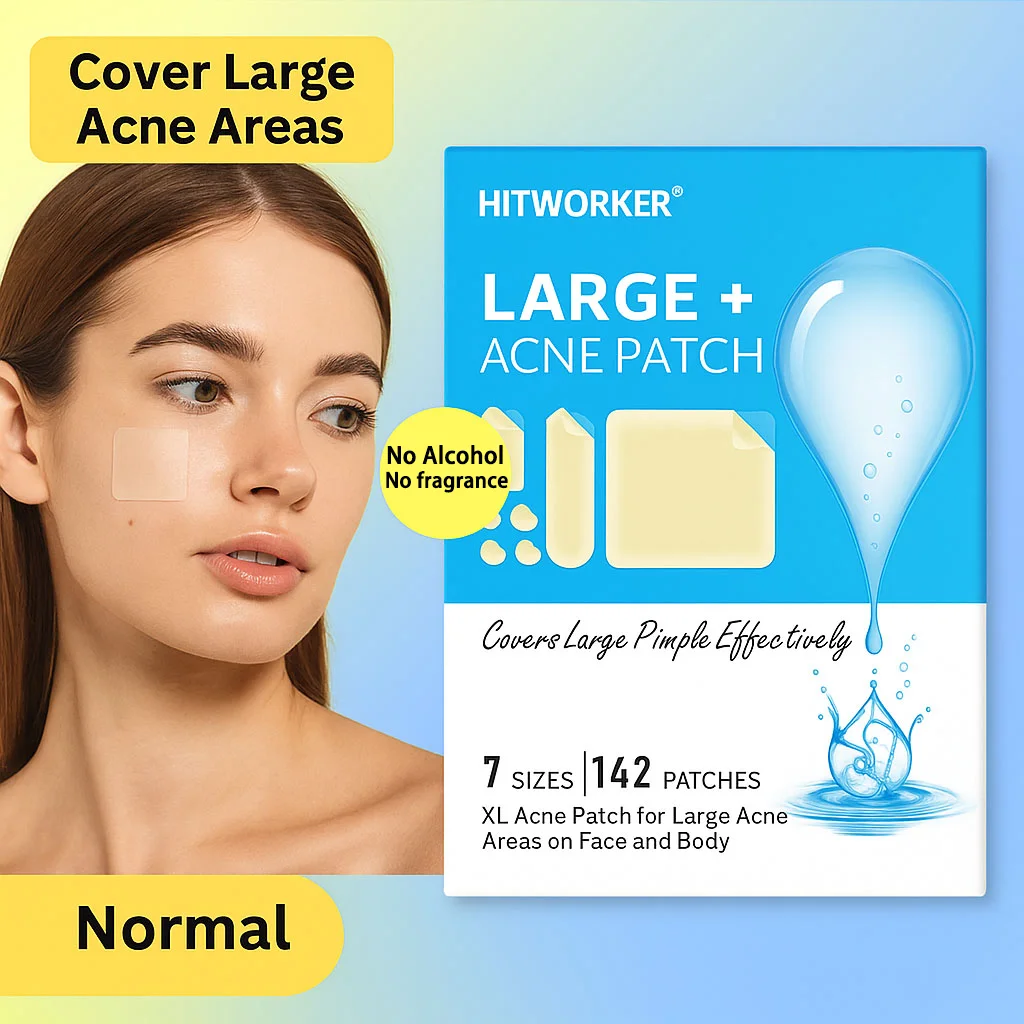 142 رقعة/صندوق لحب الشباب هيدروجيل، رقع تنظيف عميق لحب الشباب، تخفيف وتغطية حب الشباب بشكل فعال، تنطبق على جميع البشرة #2