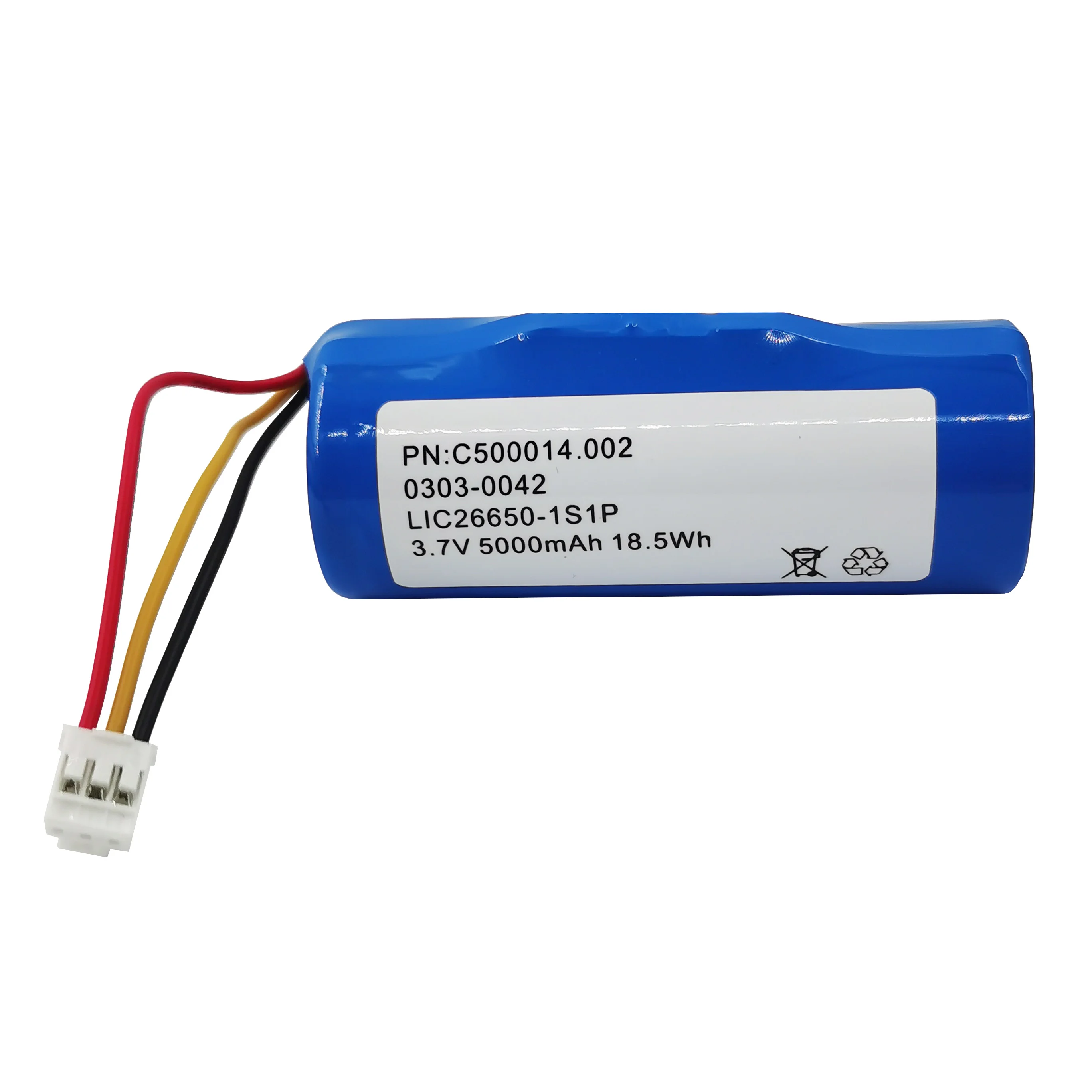 

3.7V 4.2V 5000mAh 26550 Li-Ion Rechargeable Battery For Driving Recorders Lighting Instrumentation Detectors Backup Batteries