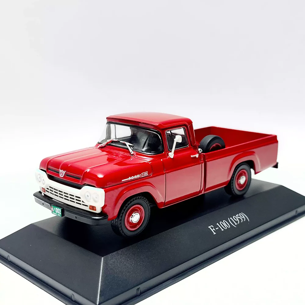 Simulation Alloy Ford F-100 1959 Diecast 1:43 Scale Static Car Model Collection Souvenir Gift Home Display
