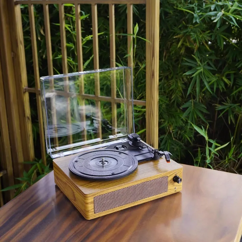 Vinyl Record Player Retro Phonograph Record Player Bluetooth Audio Speaker Living Room European Ornament Gift