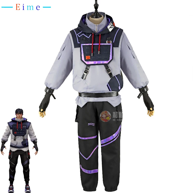 Game Valorant ISO Cosplay Costume Fancy Party Suit Top Pants Halloween Carnival Uniforms Anime Clothing Custom Made