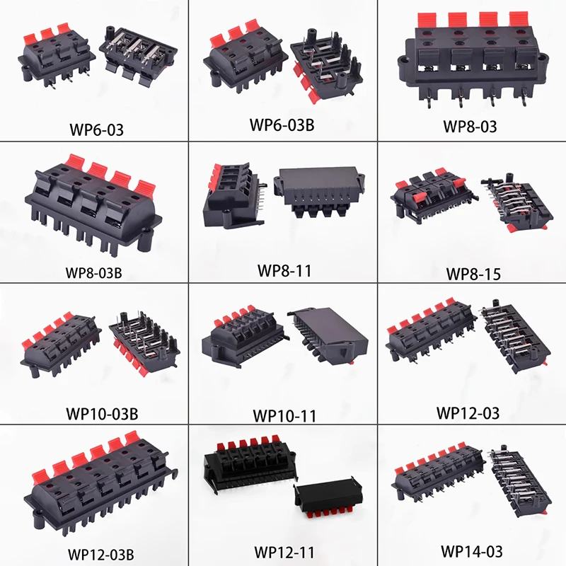 1PCS WP Audio Cable Clamp Connector Terminal Push In Socket Load Spring Power LED Aging Test Clamp Post