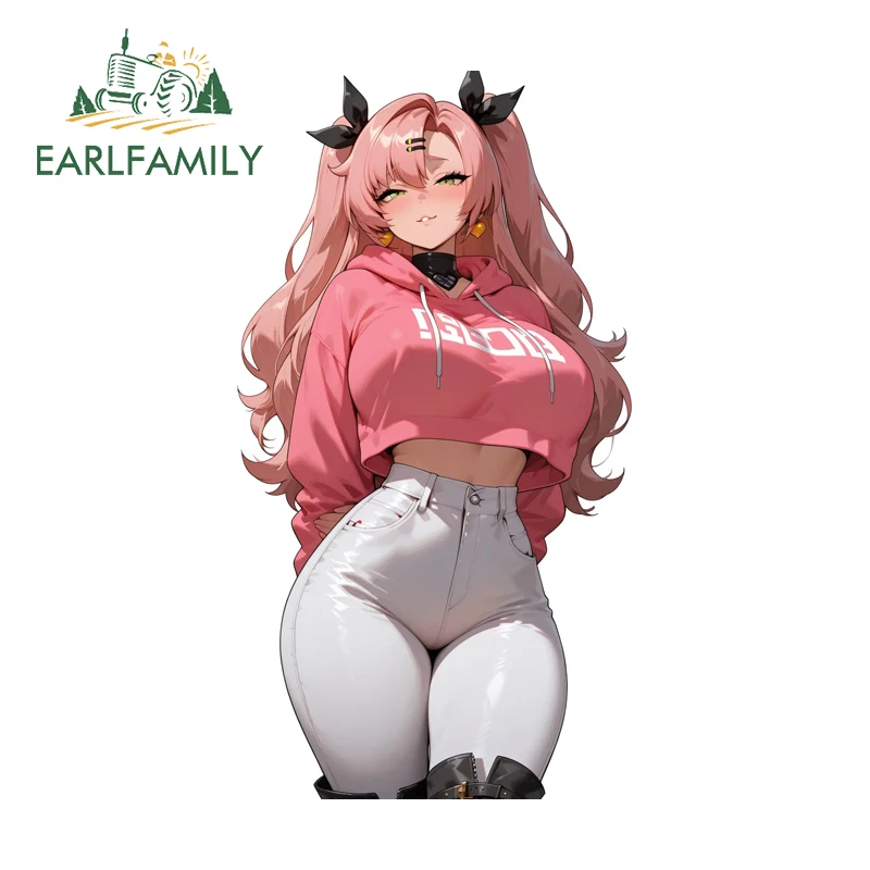 

EARLFAMILY Nicole Funny Car Stickers Zenless Zone Zero Kawaii Style Cartoon Car Door Decal Vinyl Fashion Occlusion Scratch