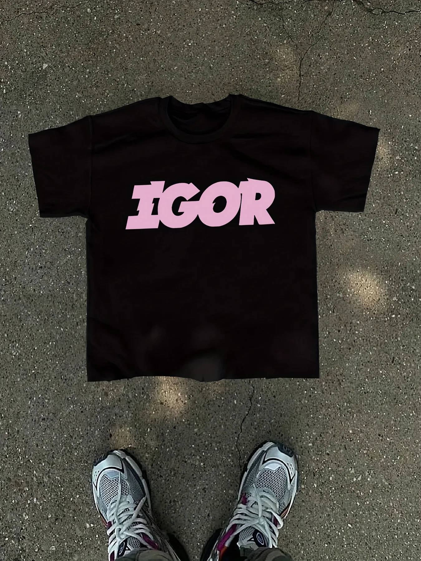 Camiseta gráfica informal para hombre, camiseta de manga corta con estampado de letras Igor, Top cómodo de verano con cuello redondo para gimnasio, ropa de calle al aire libre