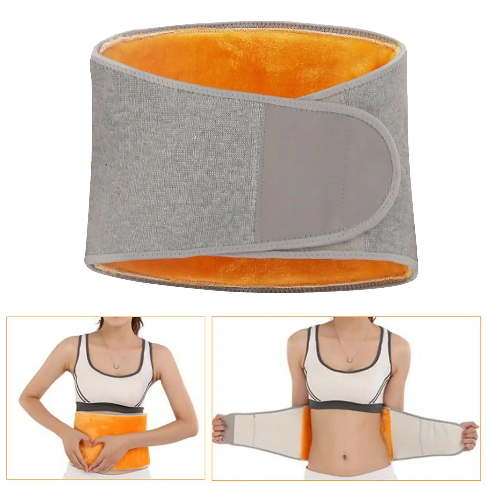 Thicken Plush Waist Support Belt Warm Protector Wrap Band Back Binder