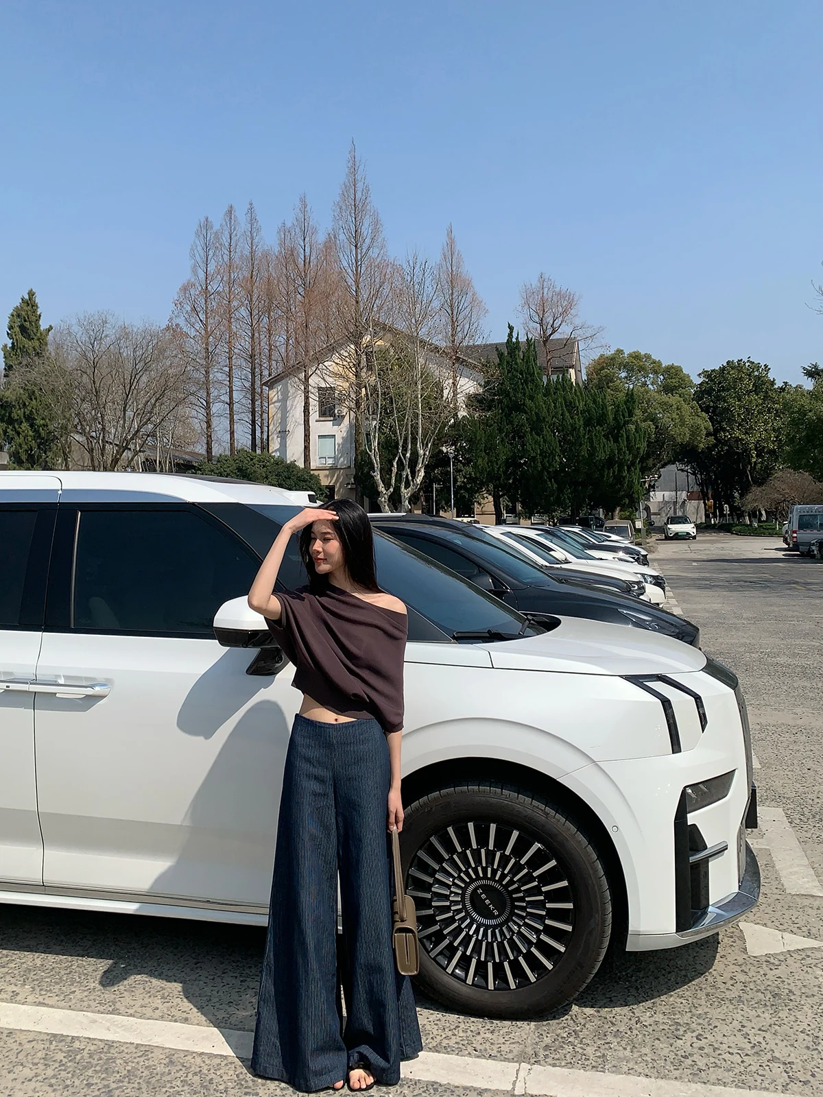 

Женские широкие джинсы из денима в стиле ретро, с ярким желтым полосатым узором Elovey, из льна и хлопка, с высокой талией, свободного кроя, весенние