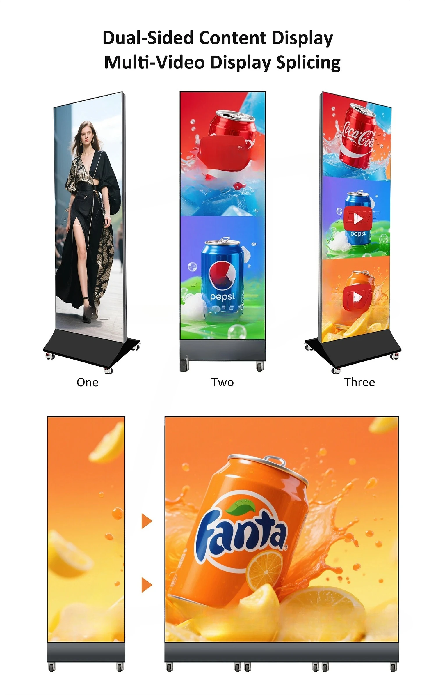 P1.86 P2 P2.5 Portable LED Display Board Foldable Indoor LED Video Wall for Poster and Banner