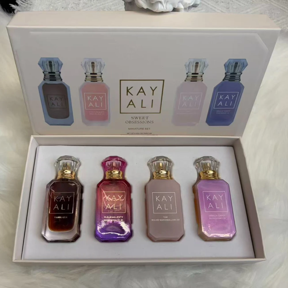 40ml Parfum Mini Set 4x10ml Zoete Vanille Candy Marshmallow Roos Eau De Parfum Giftset Langdurige Geur voor Vrouwen