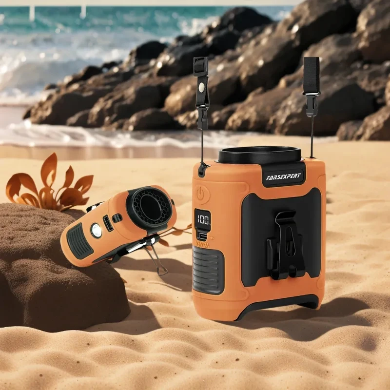 

Mini USB Rechargeable LED Light Waist Fan 10000mAh Battery In Stock Portable SOS Emergency Power for Outdoor