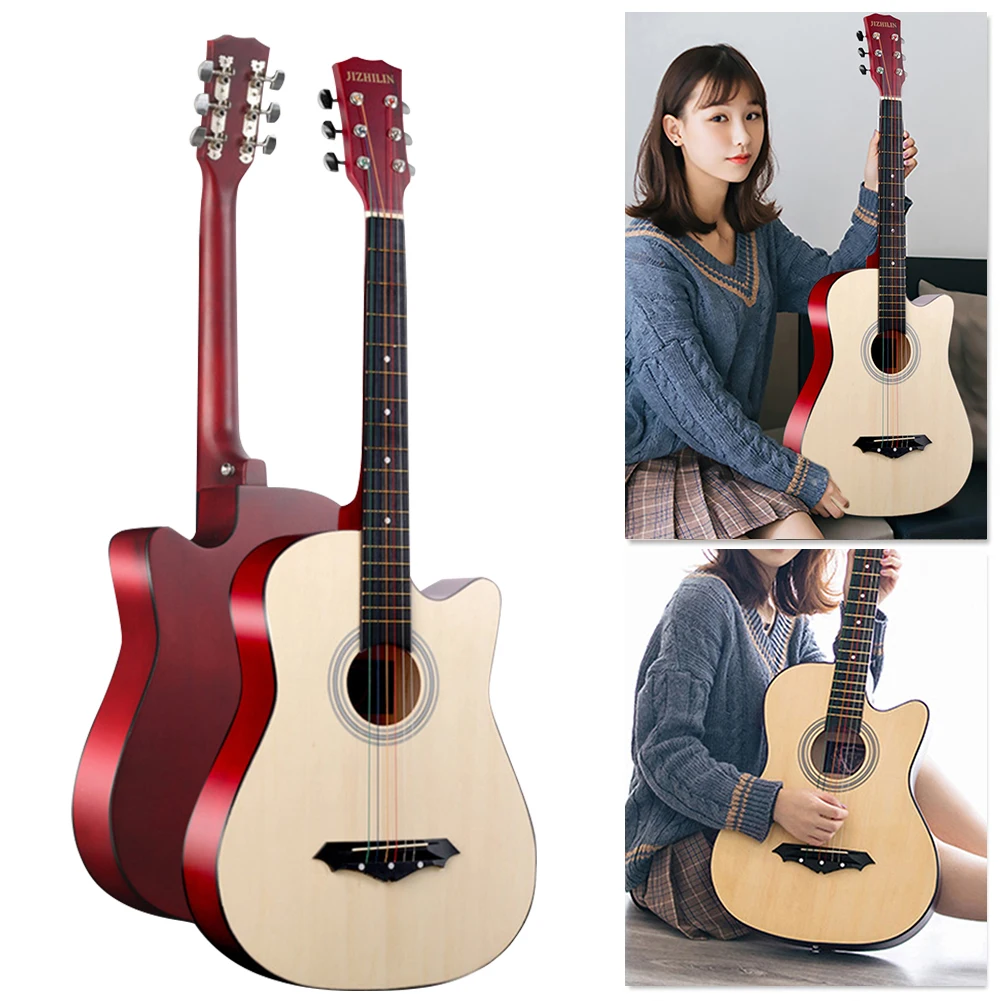 38 Inch Acoustic Guitar with Starter Kit Gig Bag Classical Basswood Guitar Music Instrument Gift for Beginner Kids Adults