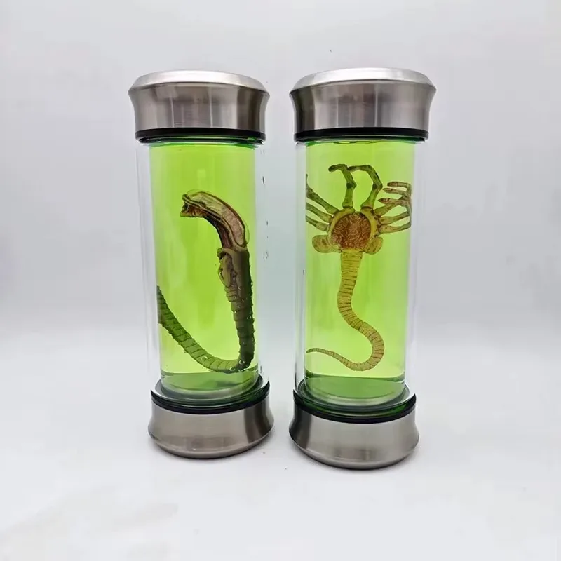 1/6 Scale Facehugger Chestburster Alien Jar Xenomorph Specimen Embryo Glass Jar Movie Prop Replica Home Decor Desktop Crafts