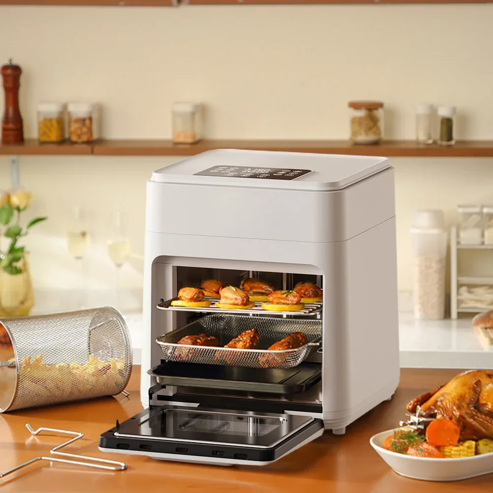 

YYHC-12 In 1 Manufacturer Three layers Visual Window No Oil Large Capacity 8L Air Fryer Oven