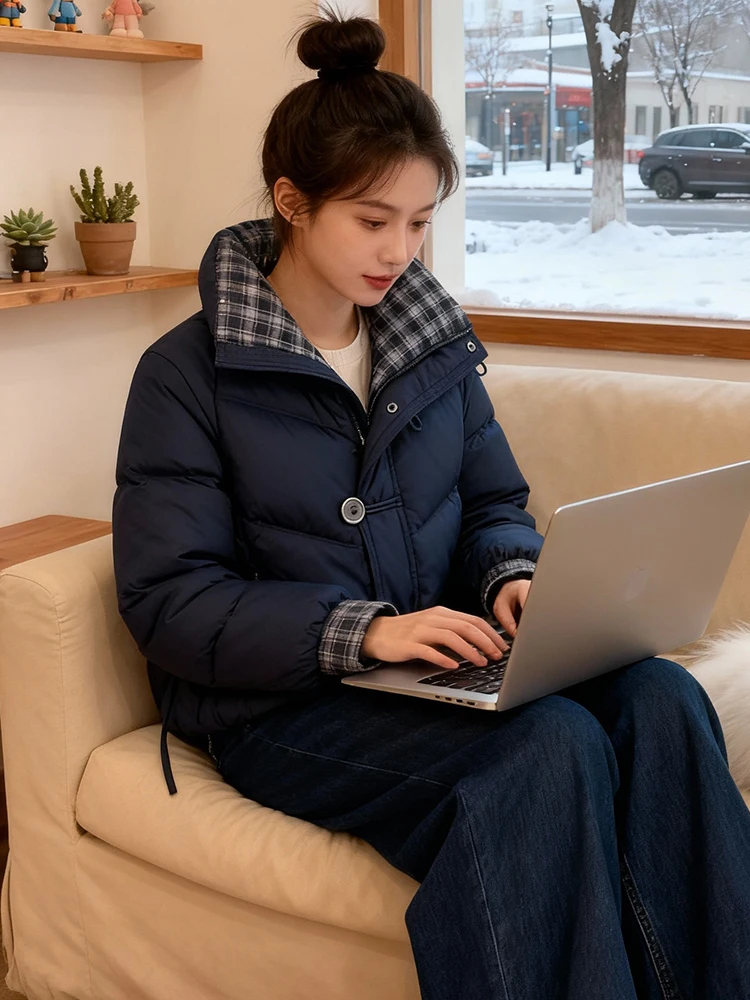 

Женская утепленная куртка свободного кроя, модная, теплая, зимняя, новая, универсальная, на флисовой подкладке, утолщенная, с наполнителем из хлопка