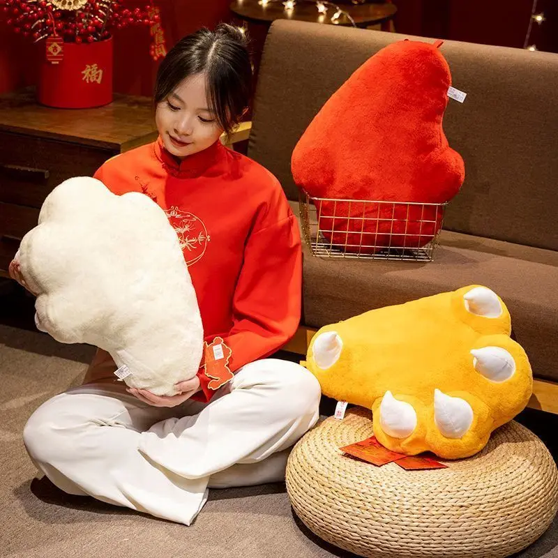 Luxury Comfortable Plush Dragon Claw Backrest Cushion for Sofa Bed Headboard Nap Time Home Accent Pillow