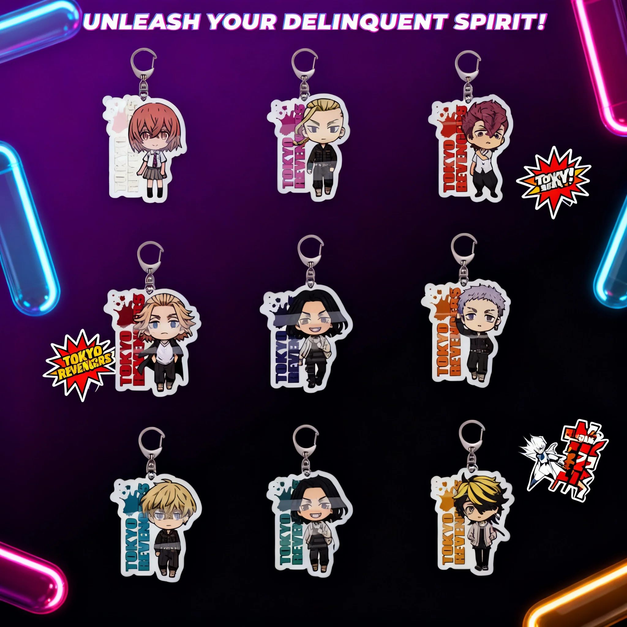 

Acrylic Keychain Anime Tokyo Revengers Sano Manjiro Hanagaki Takemichi Pendant Custom Anime Merchandise Gift for Fans Collection