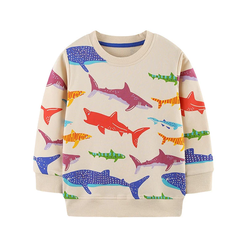 

Jumping Meters 2-7T Animals Printed Cotton Boys Sweatshirts Children's Sport Shirts Long Sleeve Kids Autumn Spring Clothes