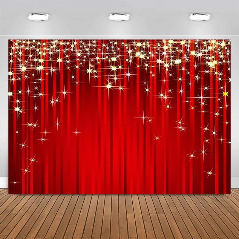 Red Curtain Photography Backdrops Glitter Carpet Stage Background Celebrate for Wedding Banner decoration Party Events Adult